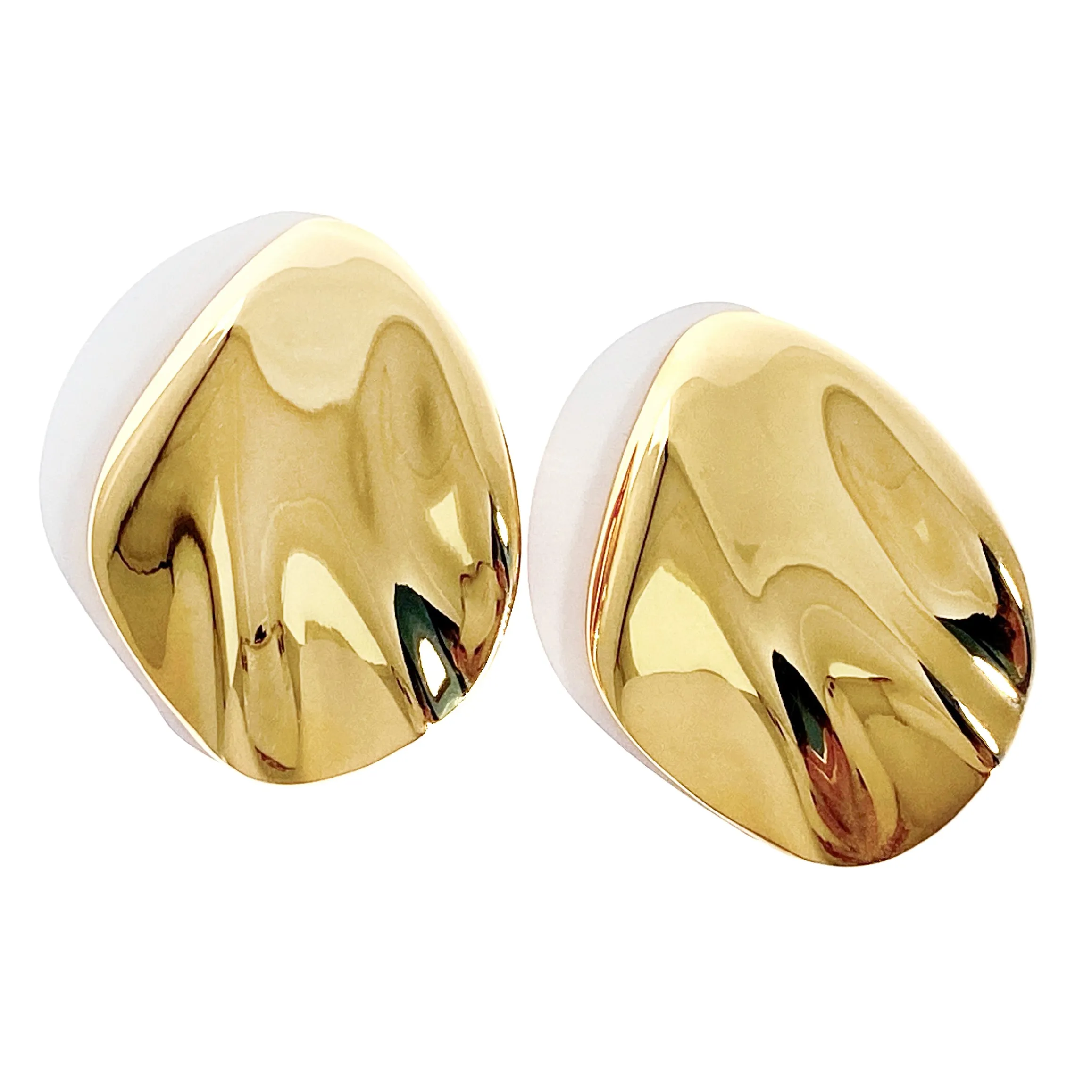 Petal Studs Large - Gold