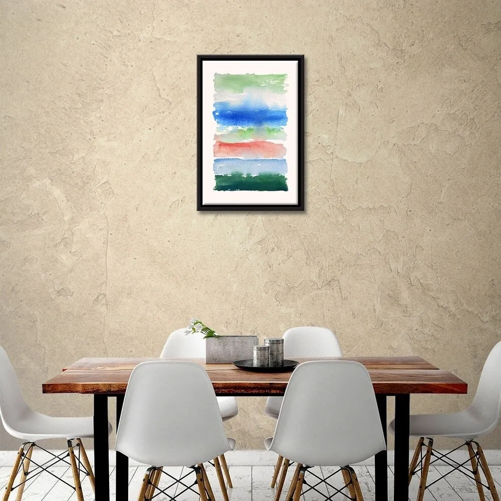 " Cool Spectrum" Gallery Wrapped Floater-framed Canvas