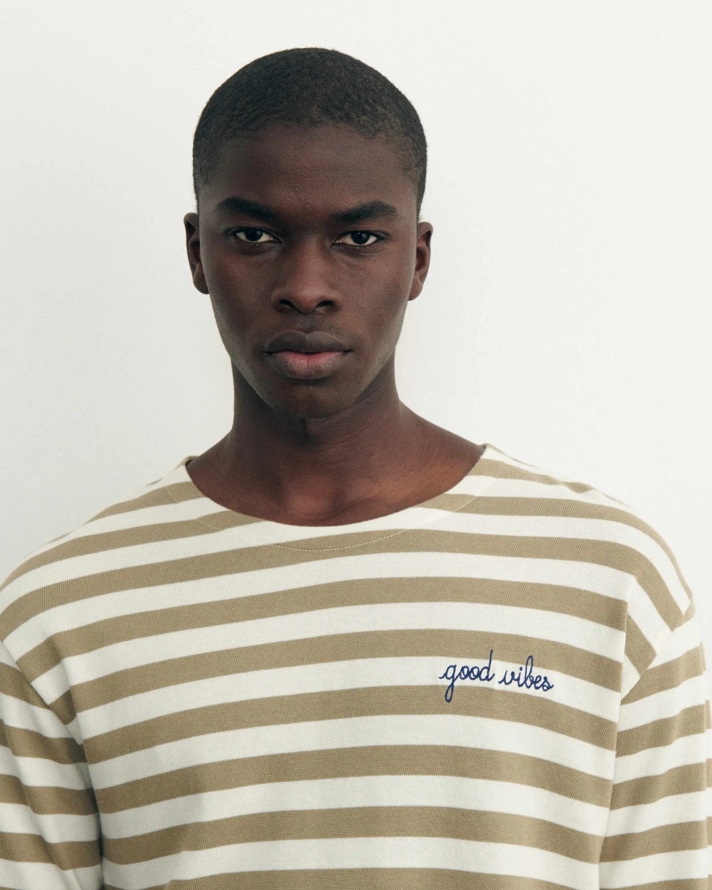 "Good Vibes" colombier sailor shirt