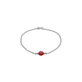 Red Evil Eye Bracelet With Adjustable Size