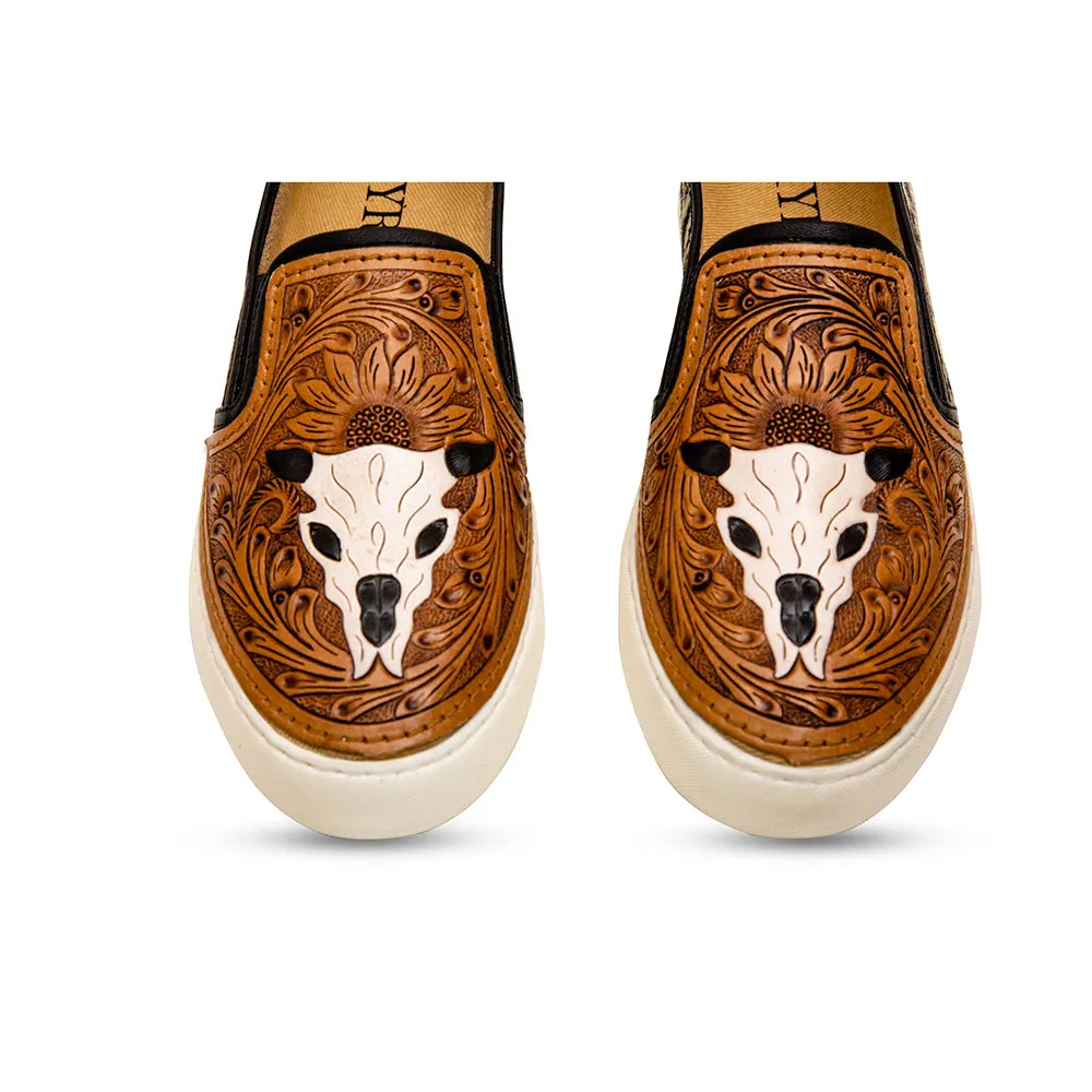 Reflexo Western Hand-Tooled Sneakers