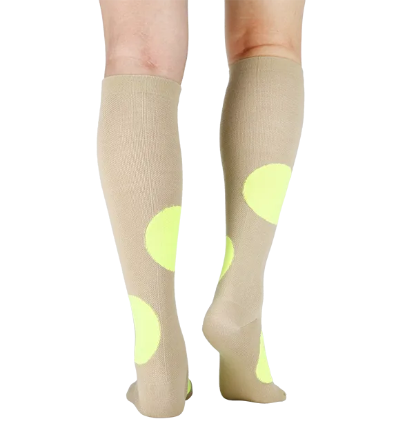 Rich Merino Wool Everyday Compression Socks (15-20mmHg) - Jumbo Dots