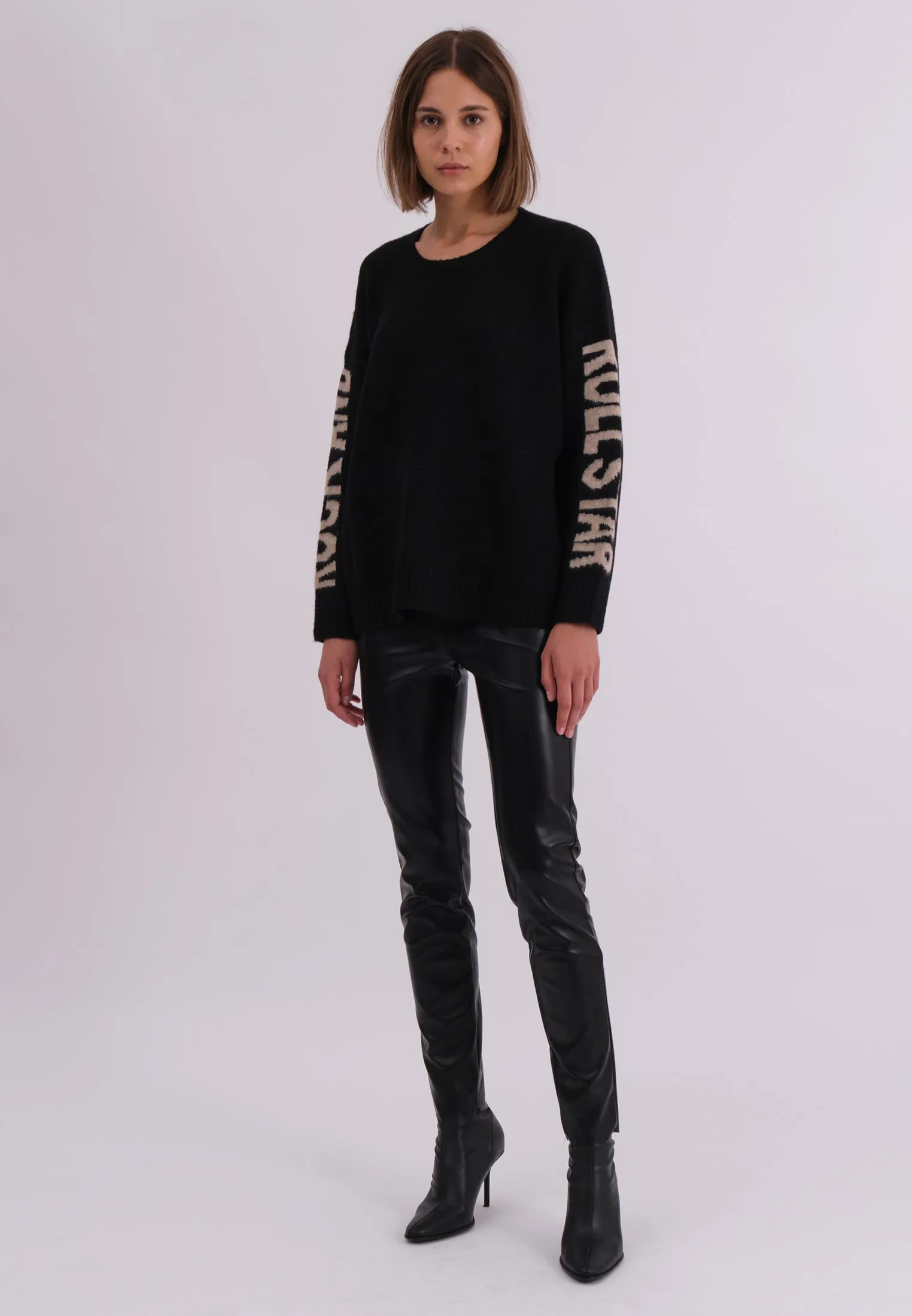 ROCK AND ROLL JUMPER BLACK & NUDE