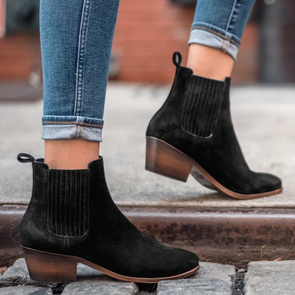 [S] Dreamer Bootie | Black Suede