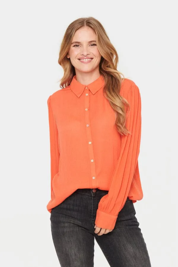 Saint Tropez Simple Blouse Bright Orange