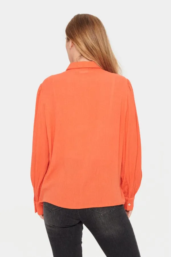 Saint Tropez Simple Blouse Bright Orange