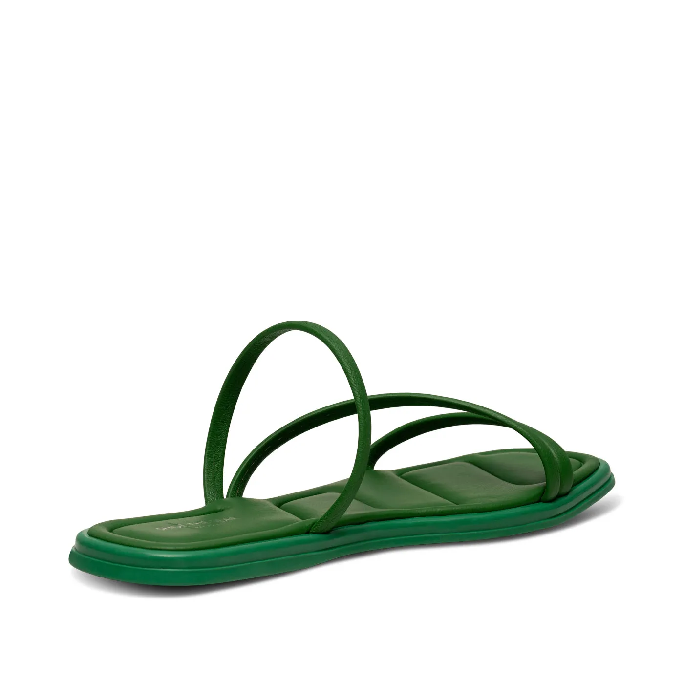 Selena sandal med rem i læder - GREEN