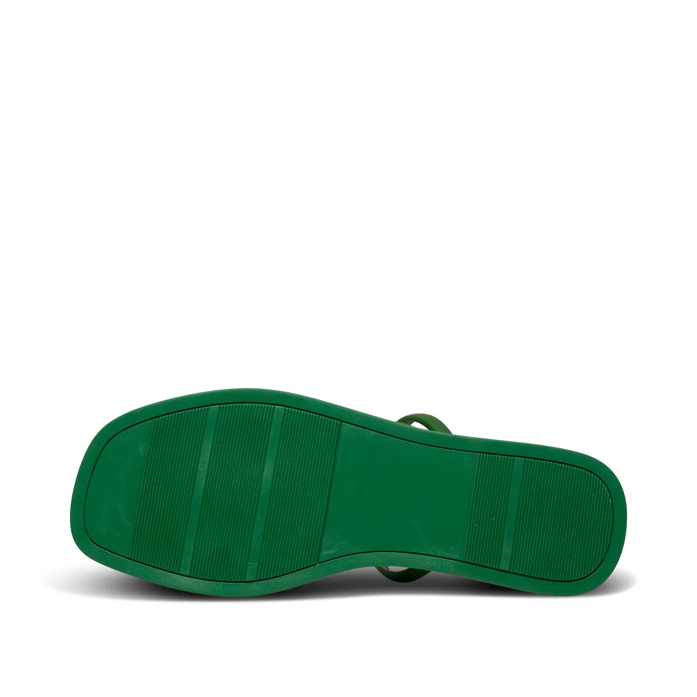 Selena sandal med rem i læder - GREEN