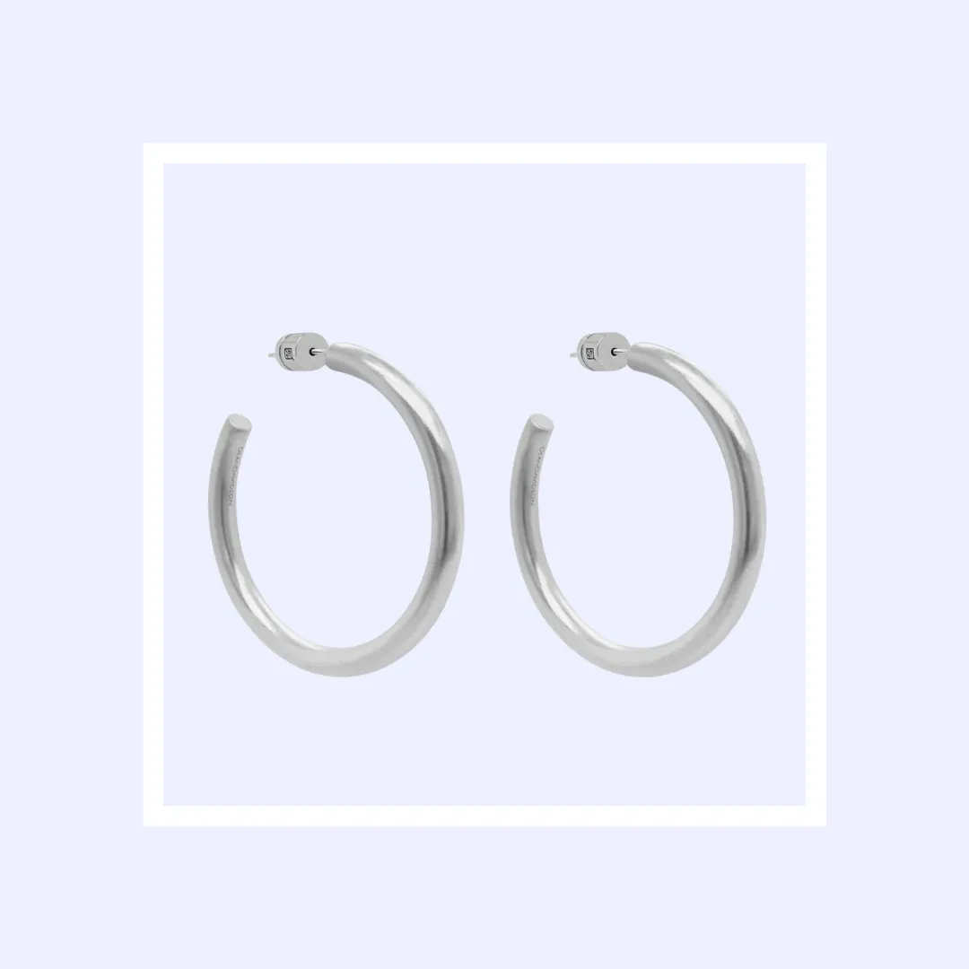 Sleek Silver Hoop Earrings