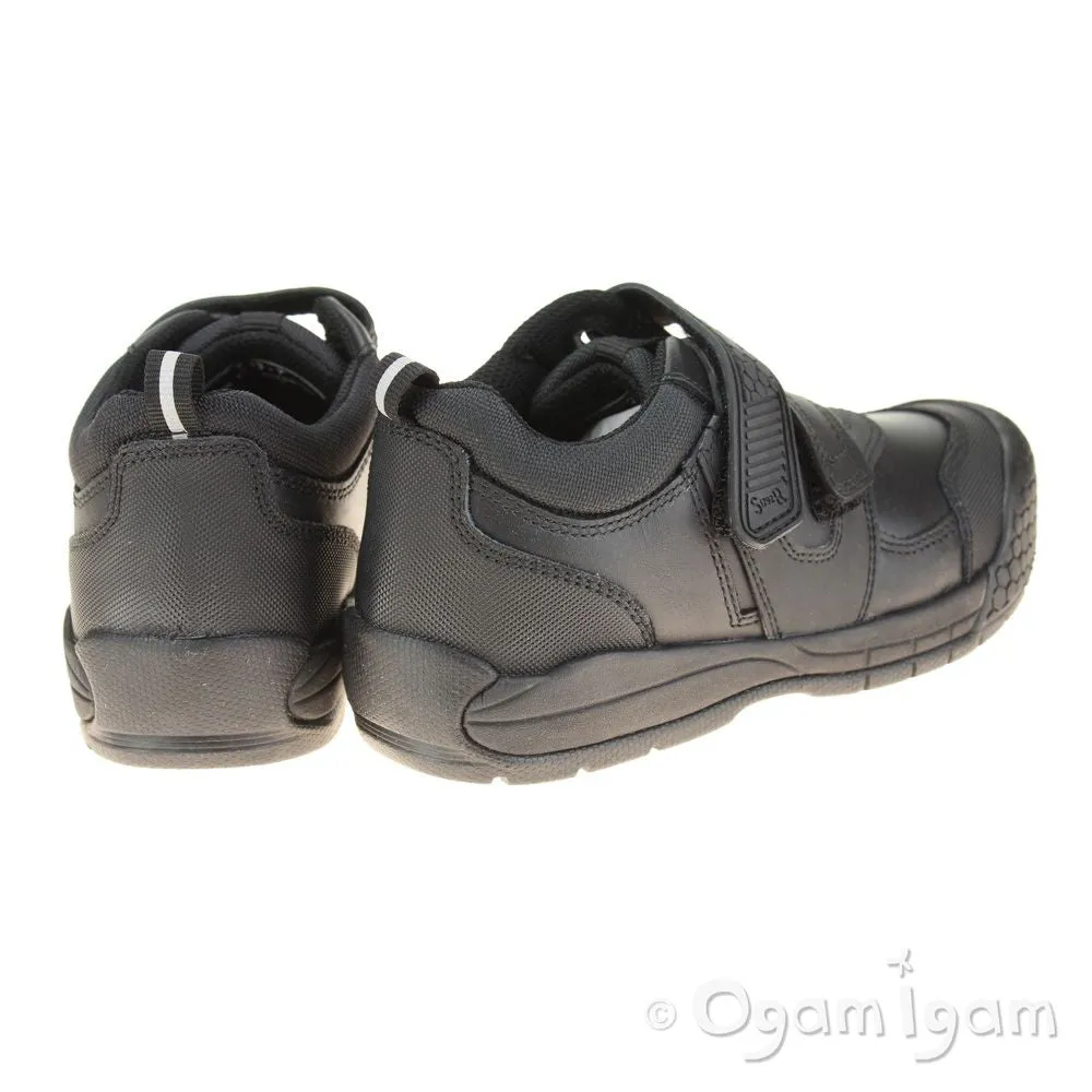 Start-rite Strike Boys Black School Shoe