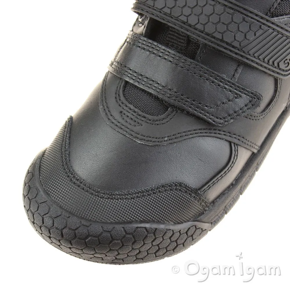 Start-rite Strike Boys Black School Shoe