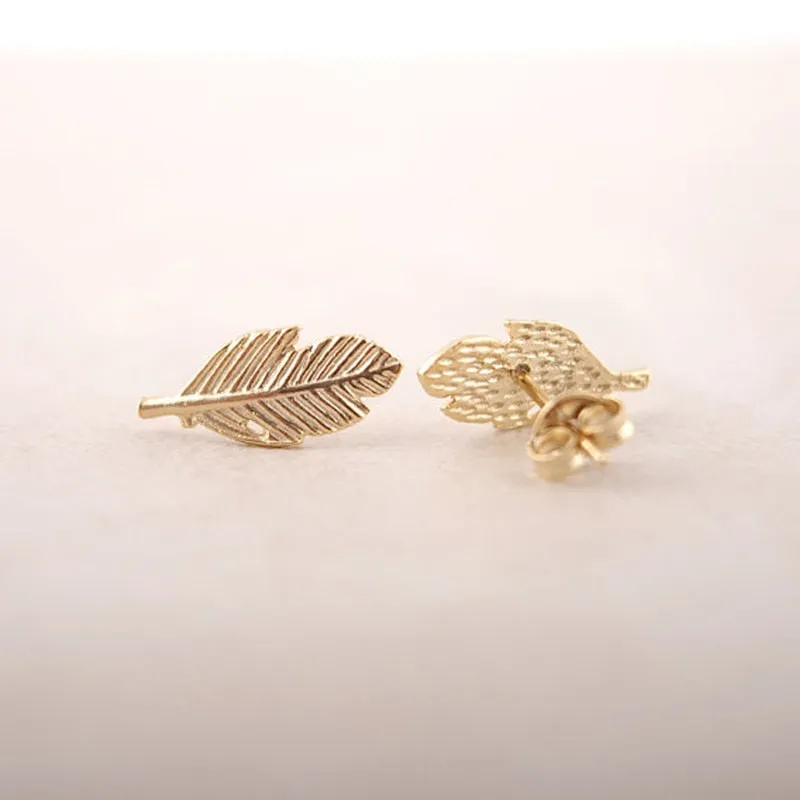 Stud Leaf Earrings