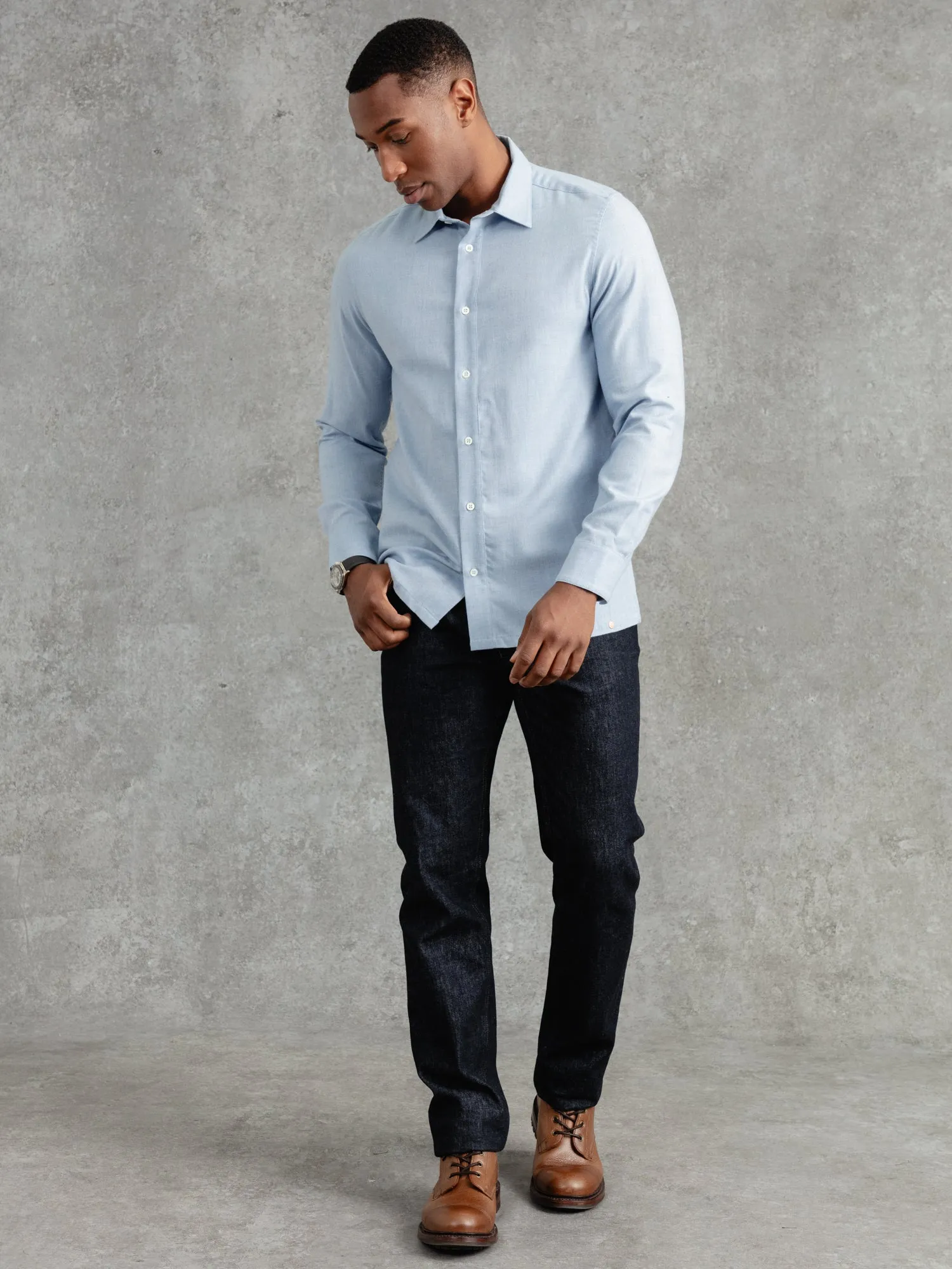 The Victor Melton Shirt - Oxford Blue