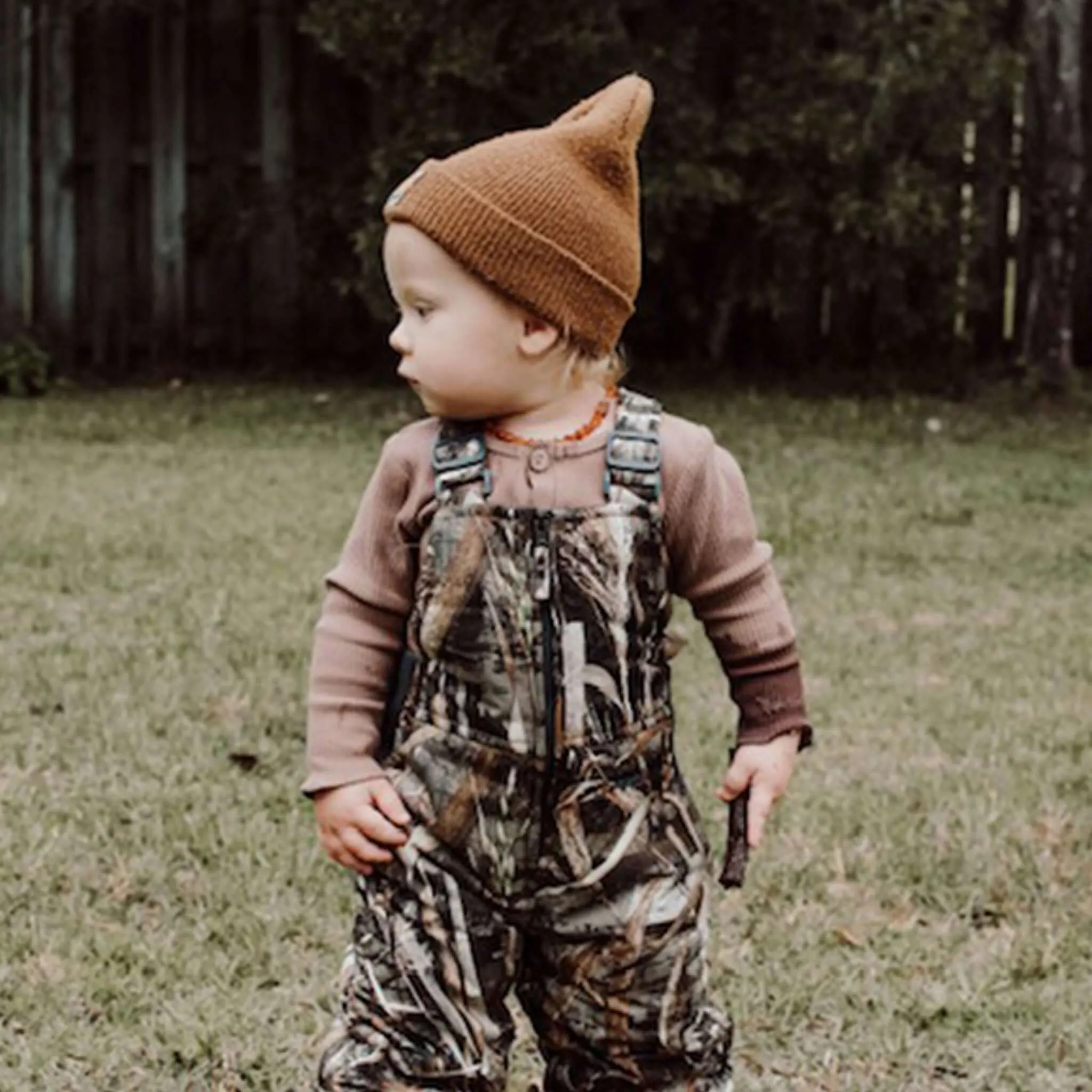 Toddler Camo Chest High Bib Overalls