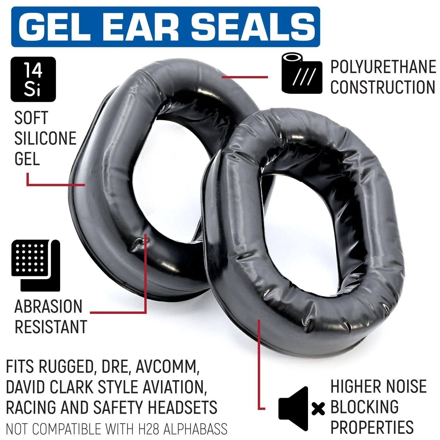 Ultimate Comfort Gel Ear Seals for Headsets