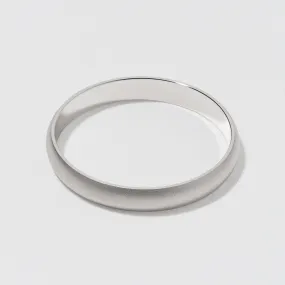 White Gold Classic Wedding Band - Matte 3mm